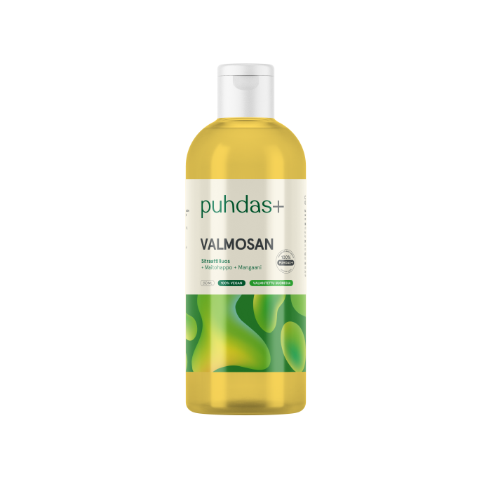 Puhdas+ Valmosan Sitraattiliuos + Maitohappo + Mangaani 250 ml