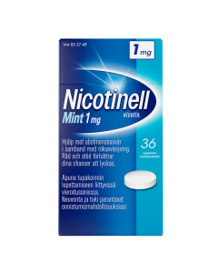 NICOTINELL MINT imeskelytabletti 1 mg 36 fol