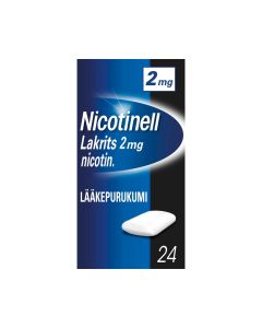 NICOTINELL LAKRITS lääkepurukumi 2 mg 24 fol