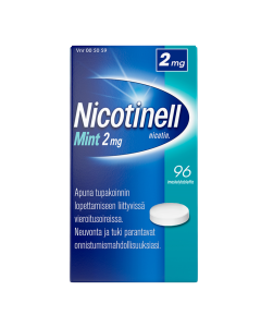 NICOTINELL MINT imeskelytabletti 2 mg 96 fol