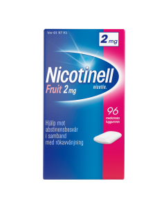 NICOTINELL FRUIT lääkepurukumi 2 mg 96 fol