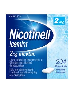 NICOTINELL ICEMINT lääkepurukumi 2 mg 204 fol