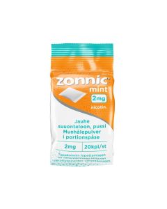 ZONNIC MINT pussi suuonteloon 2 mg 20 kpl