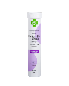 APTEEKKI C-vitamiini + sinkki Pore mustaherukka 20 tabl