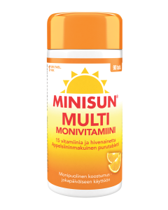 Minisun Monivitamiini Multi Appelsiini 90 tabl