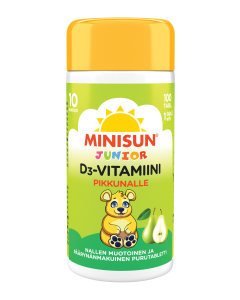 Minisun D-vitamiini Päärynä Nalle jr.10 mikrog 100 tabl
