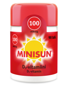 MINISUN D-VITAMIINI 100 MIKROG 90 PURUTABL