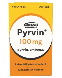 PYRVIN tabletti, kalvopäällysteinen 100 mg 20 kpl