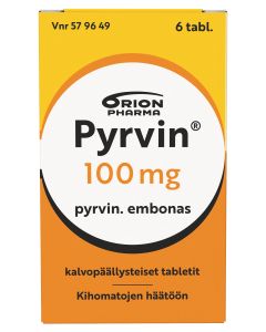 PYRVIN tabletti, kalvopäällysteinen 100 mg 6 kpl