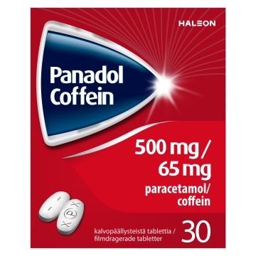 PANADOL COFFEIN tabletti, kalvopäällysteinen 500/65 mg 30 fol