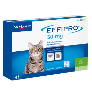 EFFIPRO paikallisvaleluliuos 50 mg (kissa) 4 x 0.5 ml