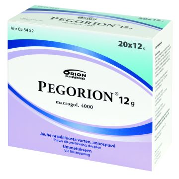 PEGORION jauhe oraaliliuosta varten, annospussi 12 g 20 x 12 g