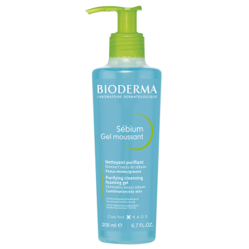 Bioderma Sebium Gel Moussant cleansing pump 200 ml