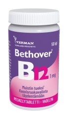 Bethover B12 1 mg Vadelma 50 TABL