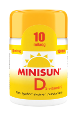Minisun D-vitamiini 10 mikrog 100 purutabl