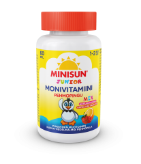 Minisun Monivitamiini Pehmopingu Marja-Hedelmä-Mix 60 kpl