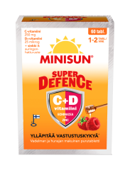 Minisun Super Defence vadelma-hunaja 60 tabl