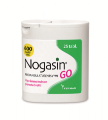 NOGASIN GO 600 GaIU PURUTABLETTI 25 kpl