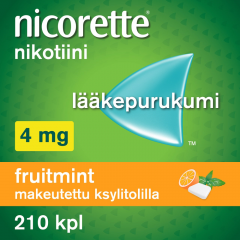 NICORETTE FRUITMINT 4 mg lääkepurukumi 210 fol