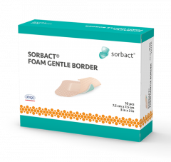 Sorbact Foam Gentle Border 7,5cm x 7,5cm CE 98531 10 KPL