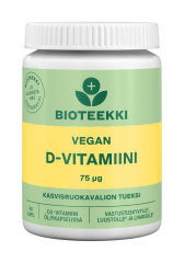 Bioteekki Vegan D-vitamiini 75 mikrog. 60 kaps