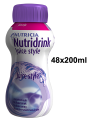 NUTRIDRINK Juice style mustaherukka 48x200 ml